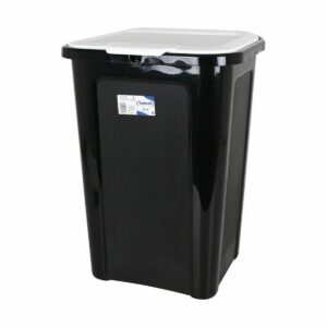 Rubbish Bin Tontarelli Coverline White 44 L Black 38,5 x 34,5 x 54,5 cm (6 Units)